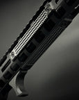 carbon fiber m-lok compact handstop and rail cover kit mounted on ar-15 handguard