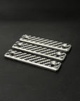 carbon fiber m-lok rail covers smooth surface 2-slot three pack