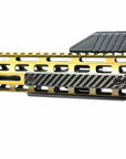 carbon fiber m-lok rail covers smooth surface installed on ar handguard