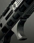 carbon fiber m-lok rail cover kit close up view installed
