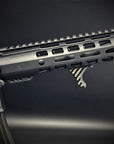 carbon fiber m-lok compact handstop installed on ar handguard